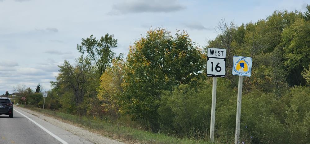 Wisconsin Highway16 is part of the Rock River Trail near Ixonia in eastern Jefferson County.