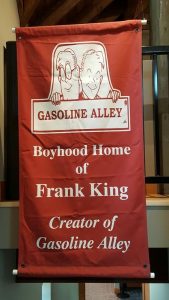 Tomah, home to Gasoline Alley creator Frank King banner