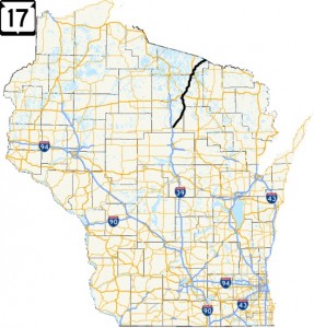 Wisconsin Highway 17 map