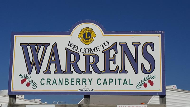 Warrens Cranberry Festival sign