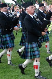 Wisconsin Highland Games pipers marching