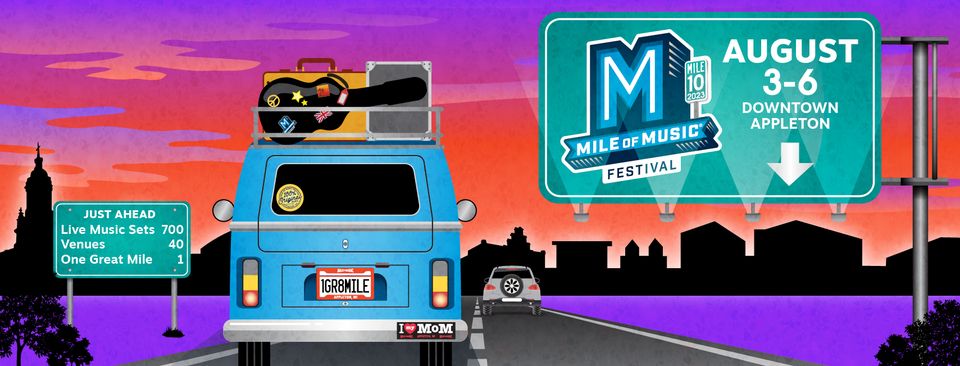 Mile of Music 10 in Appleton, Wisconsin August 3-6, 2023