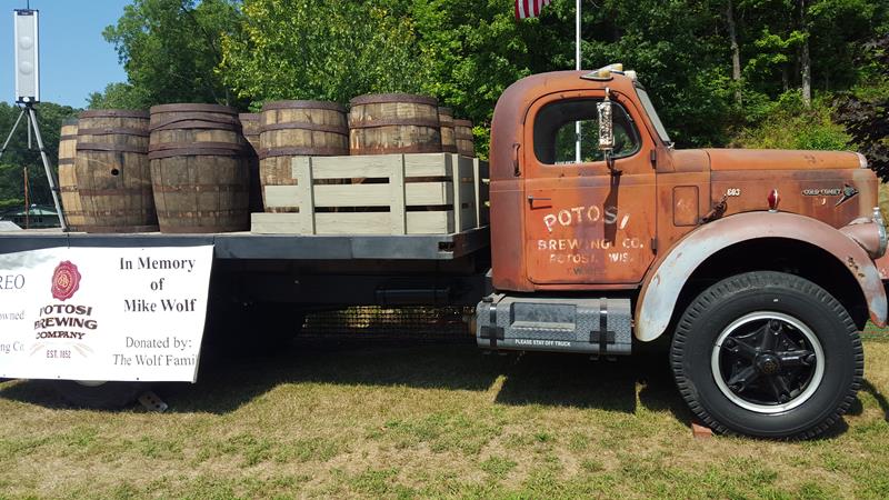 Old delivery truck for Potosi Brewing Company in Potosi, Wisconsin