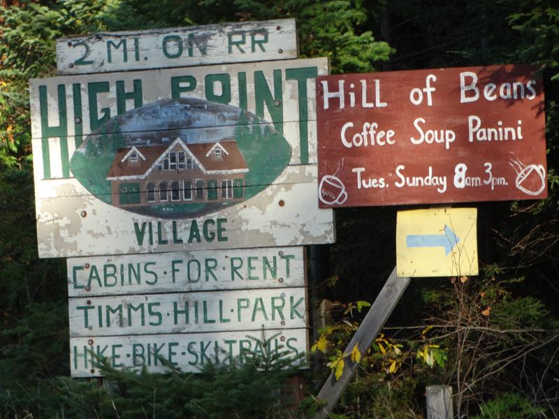 East of Ogema by Timms Hill, you'll find cabins for rent and a coffee shop appropriately named "Hill of Beans."
