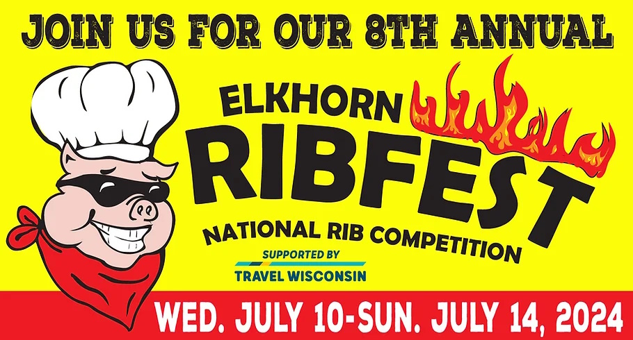 Elkhorn Ribfest, July 10-14, 2024 at the Walworth County Fairgrounds in Elkhorn, Wisconsin