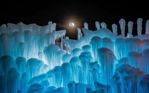Ice Castle at night