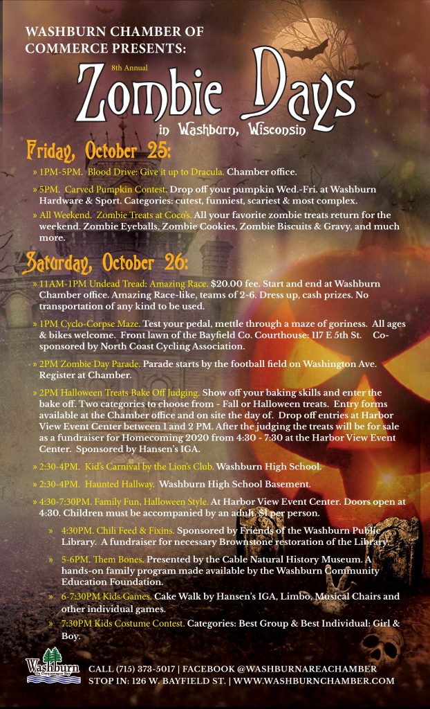 Zombie Days event poster, Washburn