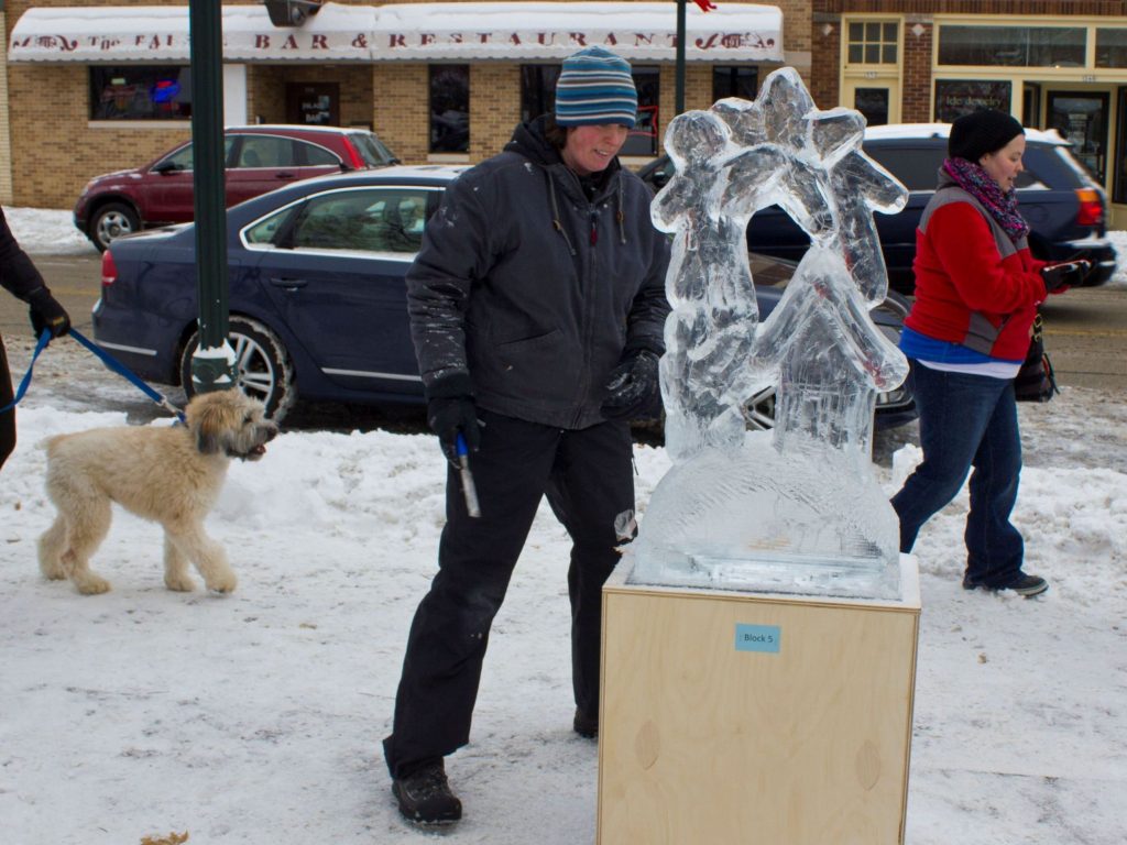 Burlington Ice Festival carving