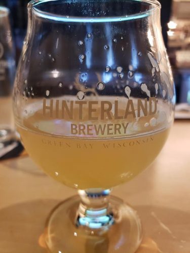 Finishing a beer at Hinterland Brewery, Green Bay, Wisconsin