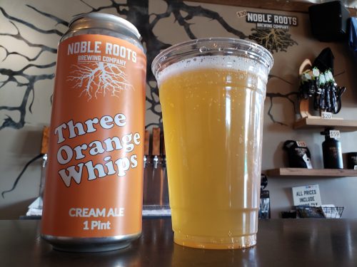 Three Orange Whips Cream Ale at Noble Roots Brewing Company, Green Bay, Wisconsin