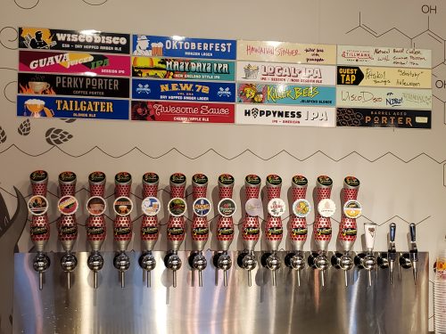 Taps at Stillmank Brewing Company, Green Bay, Wisconsin