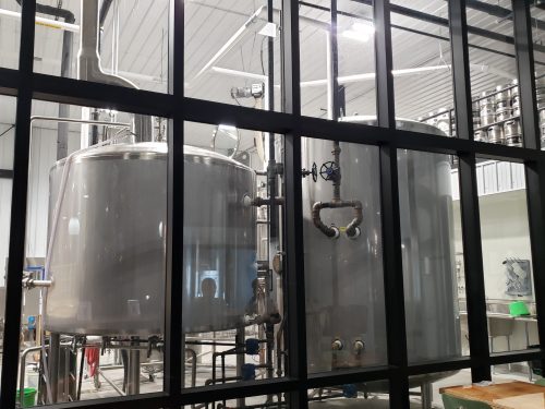 Brewing tanks at Zambaldi Beer, Green Bay, Wisconsin