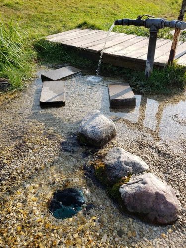 Hygeia Spring in Big Bend, Wisconsin just off Highway 164 along Historic Highway 24 and the Janesville Plank Road