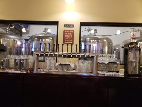 The bar at Bent Rail Brewpub, just off I-39 & U.S. 51 in Westfield, Wisconsin