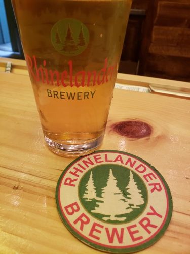 A pint at Rhinelander Brewery in downtown Rhinelander, Wisconsin