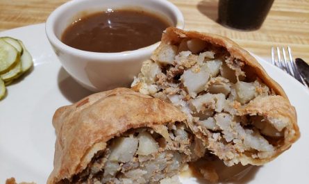A U.P. pasty at Syl's Cafe, Ontonagon, Michigan