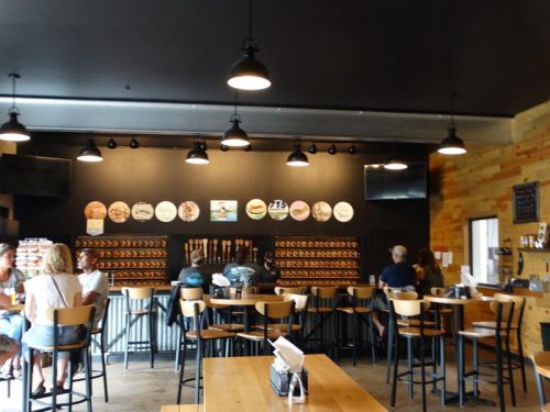 Inside the sizable Tap Room at Bloomer Brewing Company, Bloomer, Wisconsin