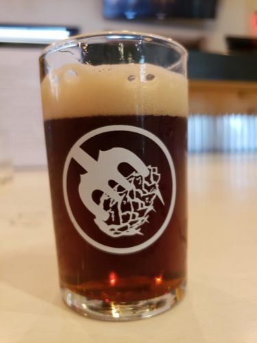 A glass for smaller pours at Pitchfork Brewing Company, Hudson, Wisconsin