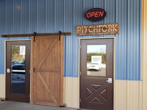 Entrance to Pitchfork Brewing Company, Hudson, Wisconsin