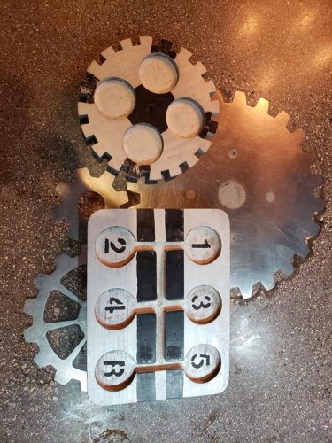 Flight sample holders at SwitchGear Brewing Company, Elkhart Lake, Wisconsin