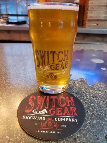 Pint at SwitchGear Brewing Company, Elkhart Lake, Wisconsin