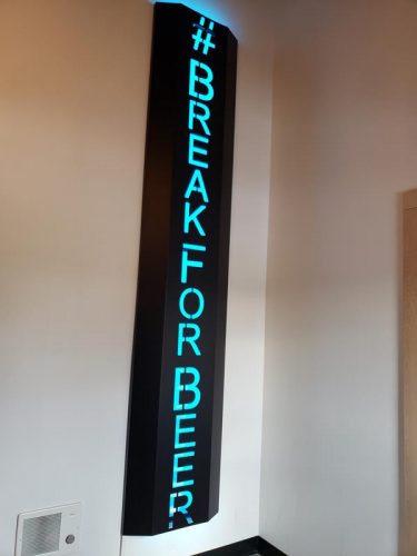 The #BreakForBeer vibe is strong at Sabbatical Brewing Company, Manitowoc, Wisconsin