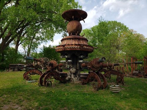 Dr. Evermor's Art & Sculpture Park, along U.S. 12 between Sauk City and Baraboo, Wisconsin