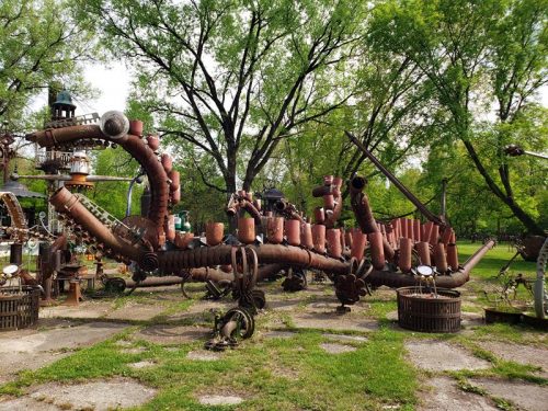 Dr. Evermor's Art & Sculpture Park, along U.S. 12 between Sauk City and Baraboo, Wisconsin