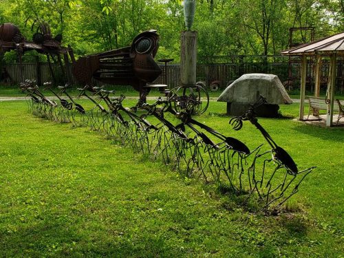 Dr. Evermor's Art & Sculpture Park, along U.S. 12 between Sauk City and Baraboo, Wisconsin