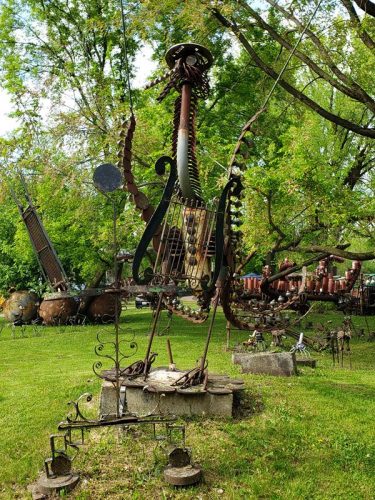 Dr. Evermor's Art & Sculpture Park, along U.S. 12 between Sauk City and Baraboo, Wisconsin