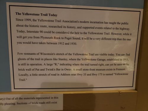 Yellowstone Trail history at the Wisconsin Automotive Museum, Hartford, Wisconsin