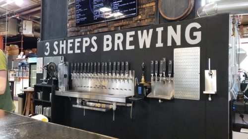 The barback at 3 Sheeps Brewing, Sheboygan, Wisconsin