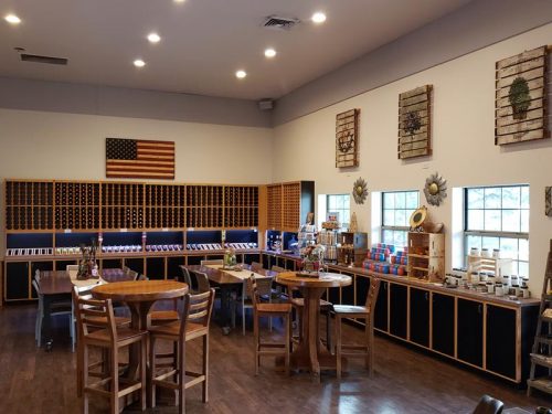 Tasting room at SoLu Estate Winery & Meadery near Cascade, Wisconsin