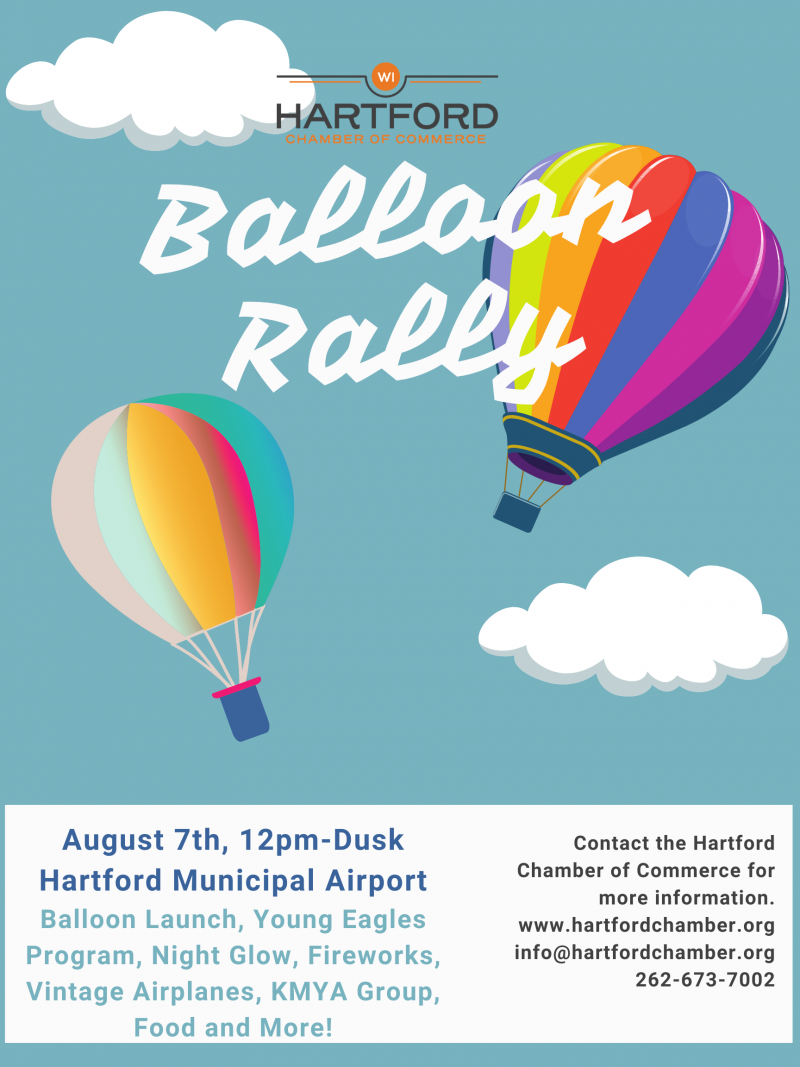Hartford Hot Air Balloon Rally, Saturday, August 7, 2021 at Hartford Municipal Airport in Hartford, Wisconsin
