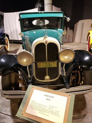 A 1929 Oakland on display at the Wisconsin Automotive Museum in Hartford, Wisconsin