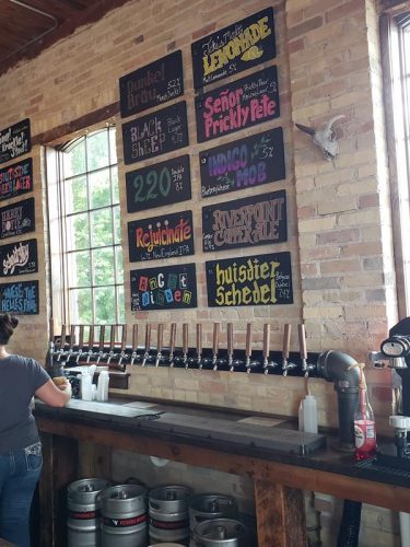 Taps and selections at PetSkull Brewing Company, just off U.S. 10, Highway 42, and U.S. 151 in Manitowoc, Wisconsin