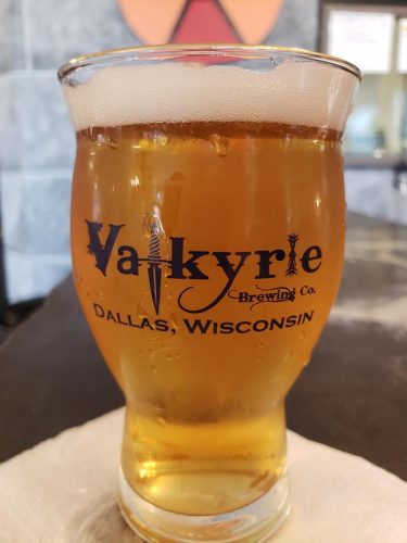 A pint at Valkyrie Brewing Company in Dallas, Wisconsin