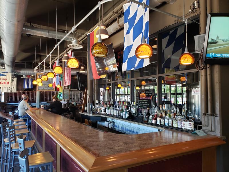 The bar inside Blue Heron Brewpub, Marshfield, Wisconsin