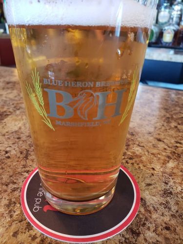 Pint at Blue Heron Brewpub, Marshfield, Wisconsin