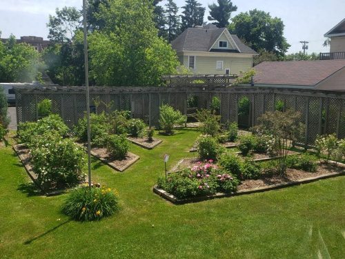 Gardens in the backyard of the historic Upham Mansion, Marshfield, Wisconsin