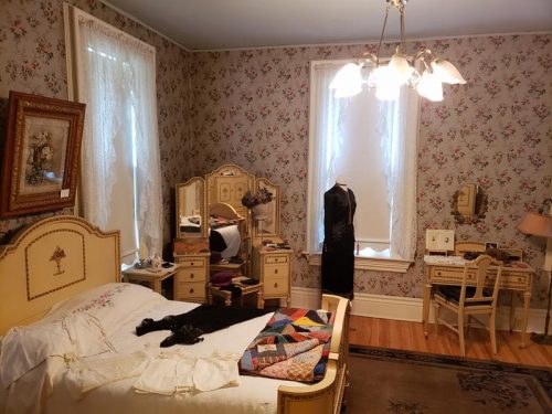 Bedroom inside the historic Upham Mansion, Marshfield, Wisconsin