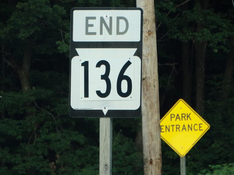 East end of Wisconsin Highway 136 at the entrance to Devil's Lake State Park south of Baraboo, Wisconsin