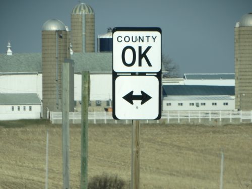 Everything is OK with this county road in Wisconsin