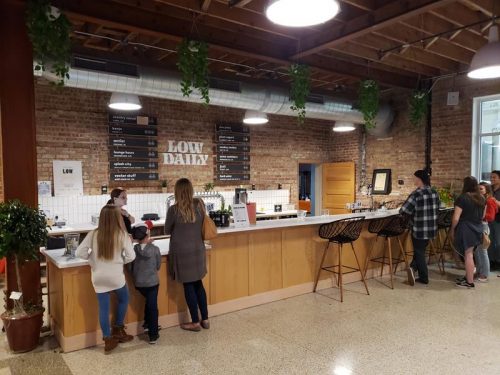 The bar at Low Daily Brewery, Burlington, Wisconsin