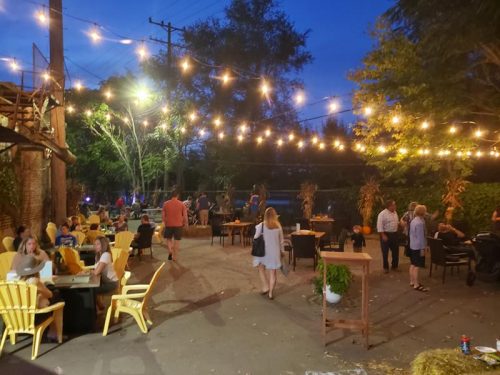 Beer garden at Low Daily Brewery, Burlington, Wisconsin