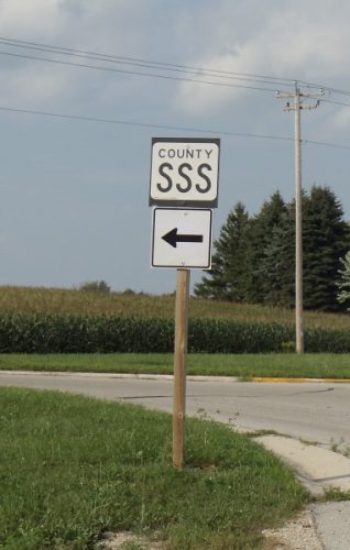 County SSS in Sheboygan County, Wisconsin - a snake's favorite road