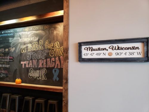 Inside Gravity Box Brewing Company, along U.S. 12/Highway 16 in downtown Mauston, Wisconsin