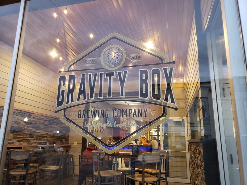 Gravity Box Brewing Company, along U.S. 12/Highway 16 in downtown Mauston, Wisconsin