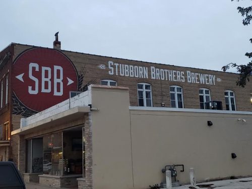 Stubborn Brothers Brewery, along Highway 22 in downtown Shawano, Wisconsin