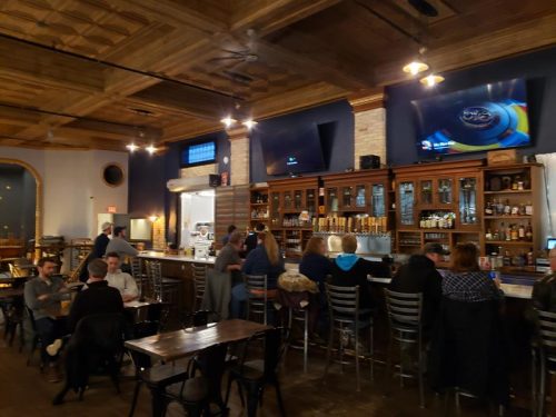The tap room inside Stubborn Brothers Brewery, Shawano, Wisconsin
